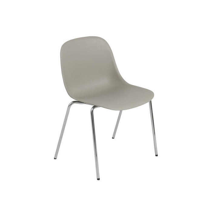 Fiber Side Chair A-Base 木纖單椅 - 亮銀金屬腳
