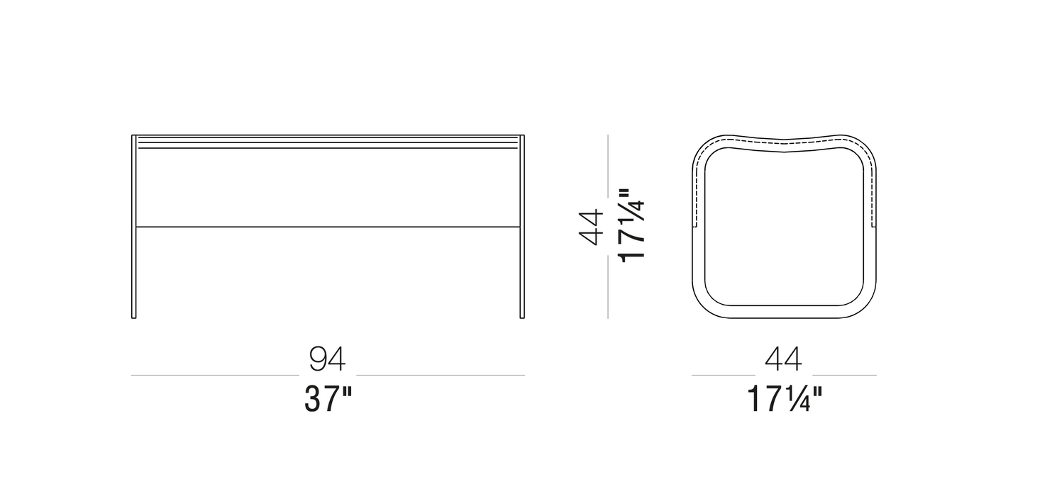 ZA System - 環狀組合矮凳 長形板凳 - 木質座面款