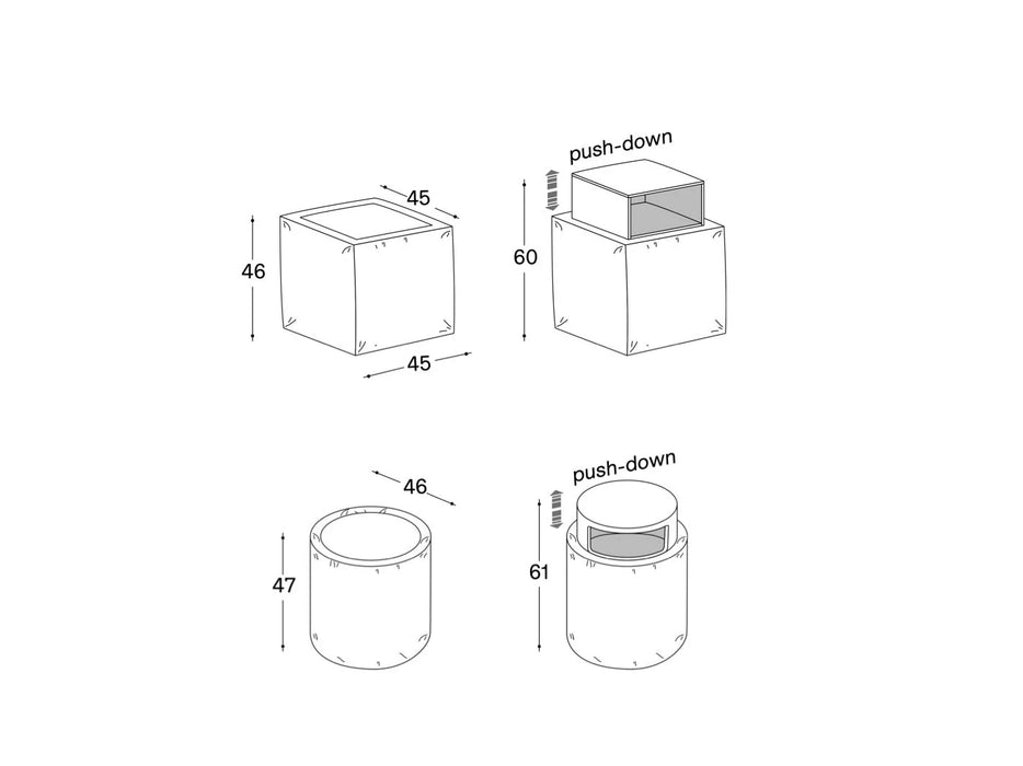 Ares Pouf 椅凳 / 升降邊桌 Bolzan 居雅堂 JYT Design
