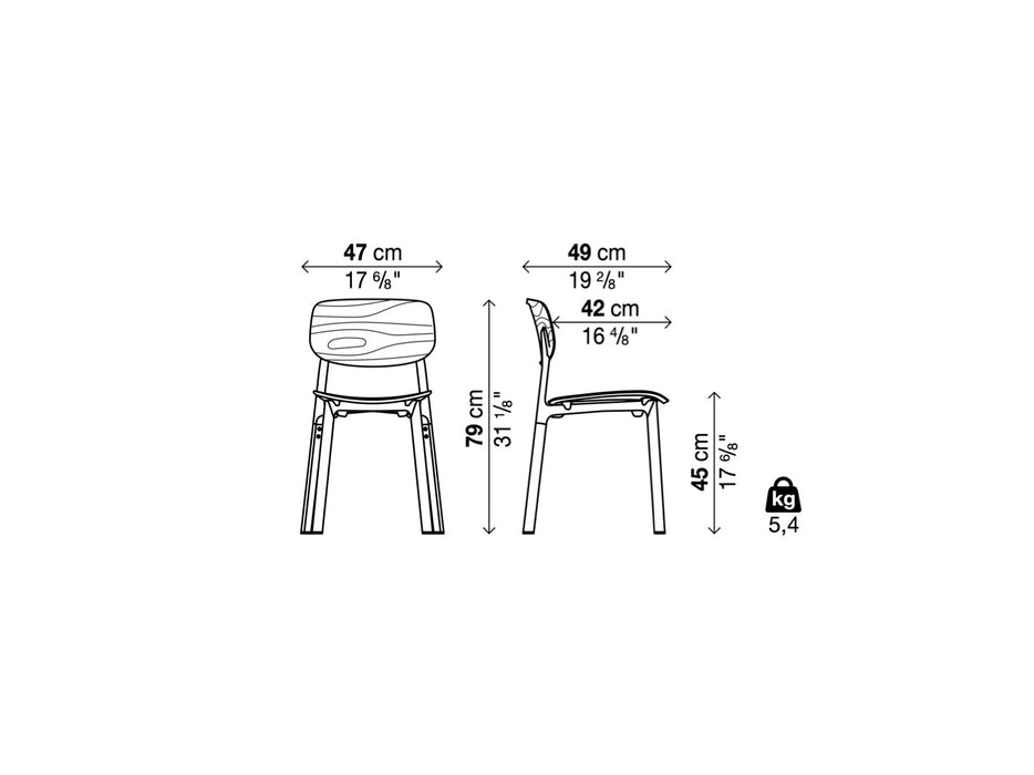 Colander Wood Chair 濾網堆疊單椅 木椅版 -  Kristalia 居雅堂 JYT Design