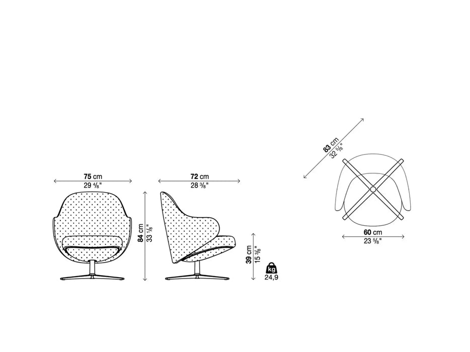 Dua Lounge 合二為一 / 低背 休閒扶手椅 Kristalia 居雅堂 JYT Design