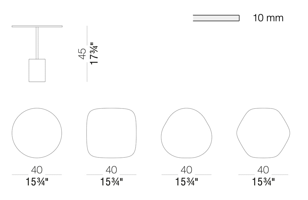 Jey Side Table 奈米塗層邊桌．混凝土底座 Lapalma 居雅堂 JYT Design