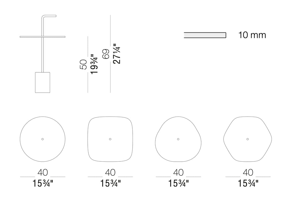 Jey Side Table 奈米塗層邊桌．大理石底座 x 提把款 Lapalma 居雅堂 JYT Design