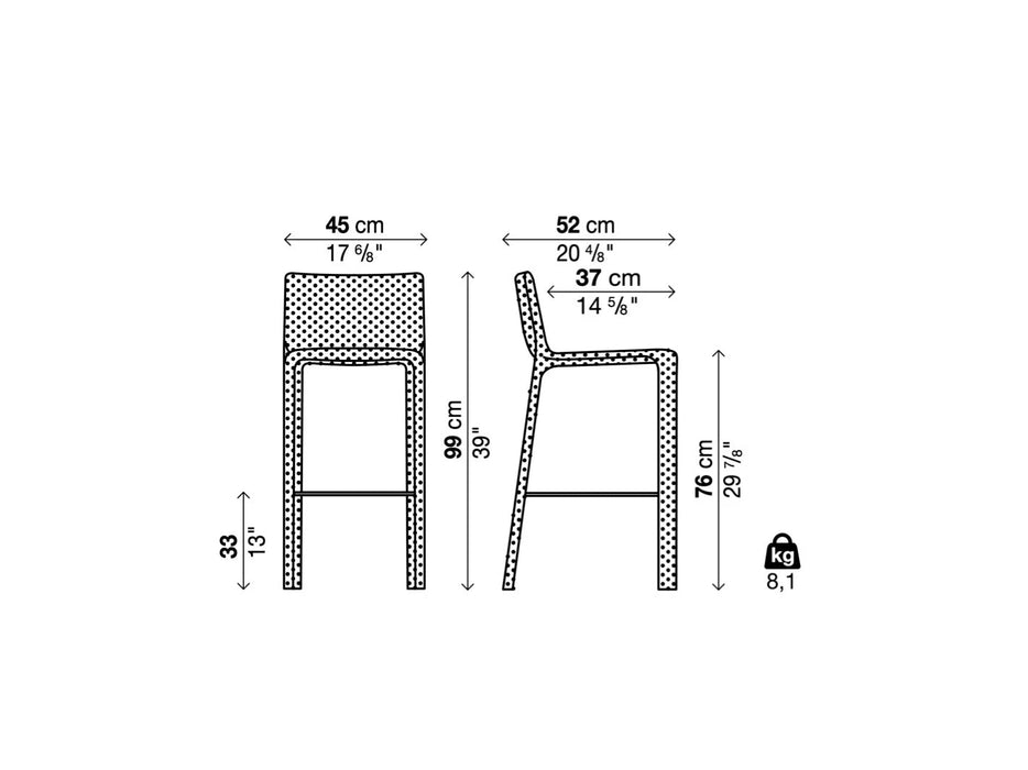 Joko Stool 約可 吧台椅 / 中島椅 -  Kristalia 居雅堂 JYT Design
