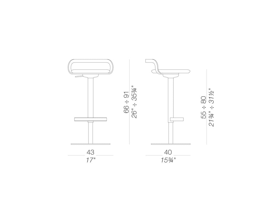 Mak Adjustable Stool - 升降高腳椅 Lapalma 居雅堂 JYT Design