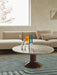 Midst Coffee Table Grey Marble Dark Red 3-seat