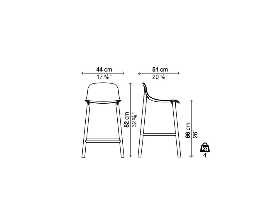 Sharky Stool 鯊魚中島椅 - 低背款 / 鋁腳 / 座高 66cm Kristalia 居雅堂 JYT Design