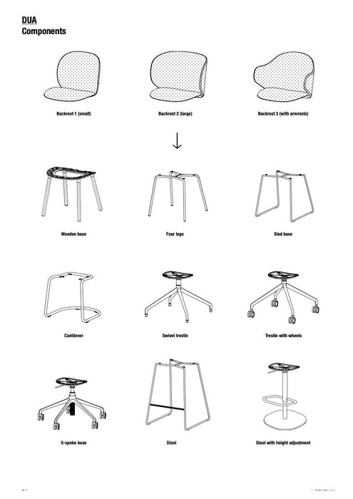 Dua Armchair Sled base 合二為一 / 金屬 U 型線框腳 大型扶手椅