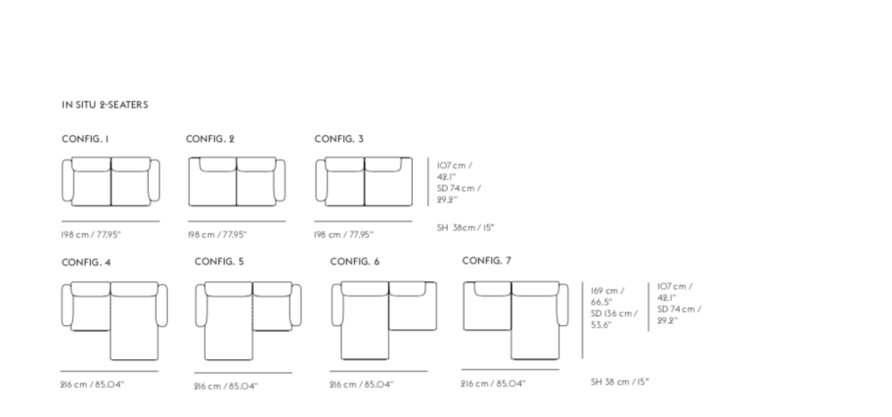In Situ 模組沙發 2 人座 (組合配置2/3)