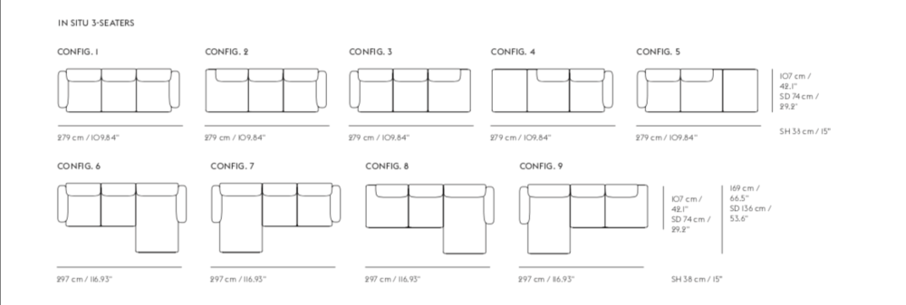 In Situ 模組沙發 3人座 (組合配置6)