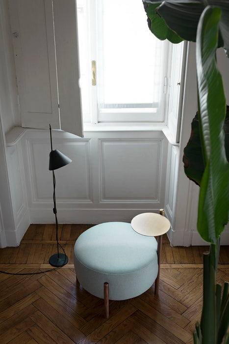 Bolzan Flag Pouf 椅凳  坐墊款 / 深藍色紡織椅座 胡桃木椅腳  ( 台中展示優品 ) Bolzan 居雅堂 JYT Design