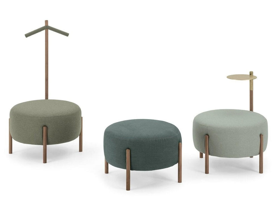 Bolzan Flag Pouf 椅凳  坐墊款 / 深藍色紡織椅座 胡桃木椅腳  ( 台中展示優品 ) Bolzan 居雅堂 JYT Design