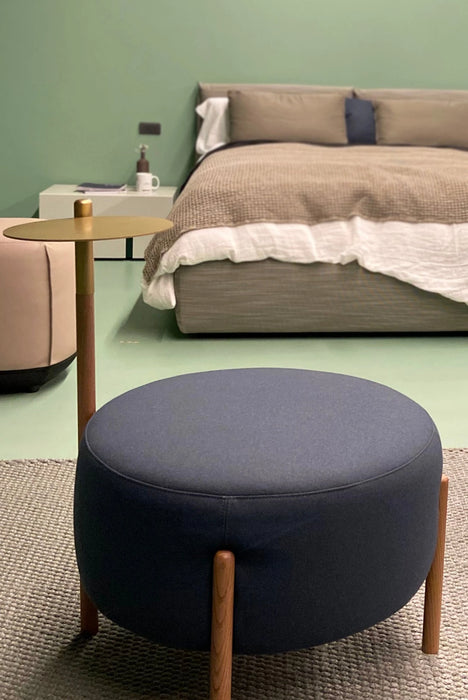 Bolzan Flag Pouf 椅凳  托盤款 / 深墨綠紡織椅座 胡桃木椅腳 黃銅色托盤 ( 台中展示優品 ) Bolzan 居雅堂 JYT Design