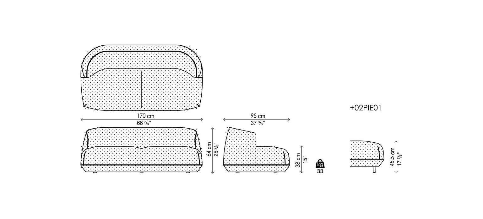 Brioni Sofa 島嶼沙發 雙人座