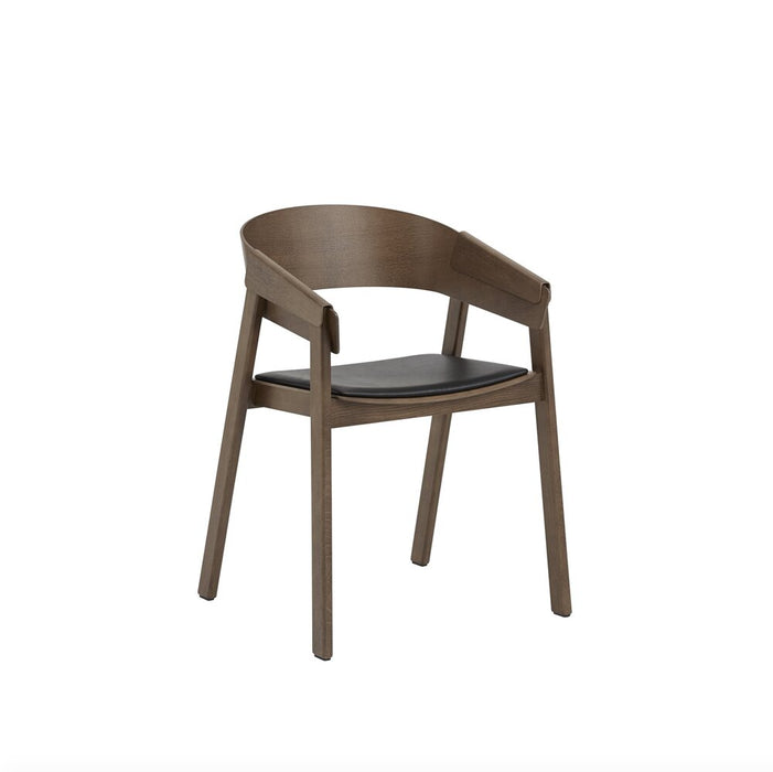 北歐餐椅 Cover Armchair 擁抱扶手椅包覆款-深棕色