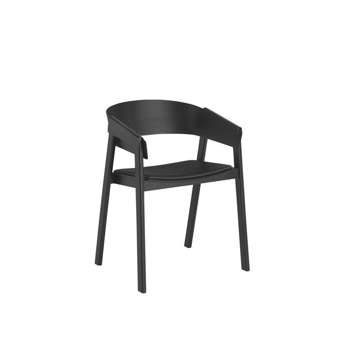 北歐餐椅 Cover Armchair 擁抱扶手椅包覆款-黑色