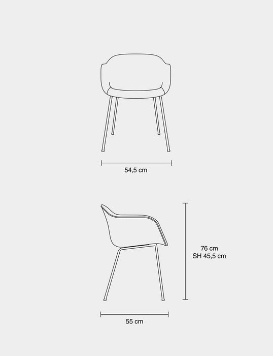 Fiber Armchair Tube Base 木纖扶手椅 - 單柱椅腳 -  Muuto 居雅堂 JYT Design
