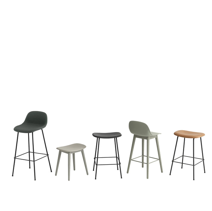 Fiber Barstool 木纖吧台椅 - 橡木椅腳 / 座高 75cm Muuto 居雅堂 JYT Design