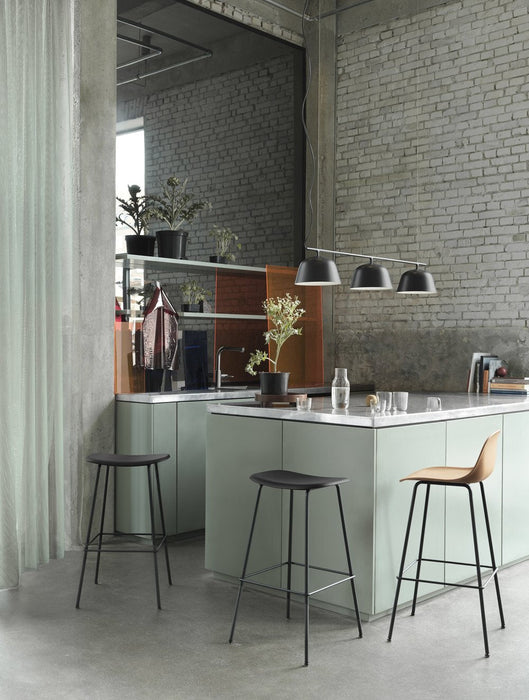 Fiber Barstool 木纖吧台椅 背靠款 - 金屬椅腳 / 座高 75cm Muuto 居雅堂 JYT Design
