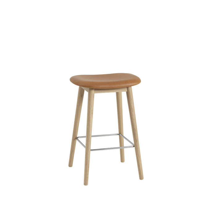 Fiber Barstool 木纖中島椅 - 椅面包覆 / 橡木椅腳 / 座高 65cm
