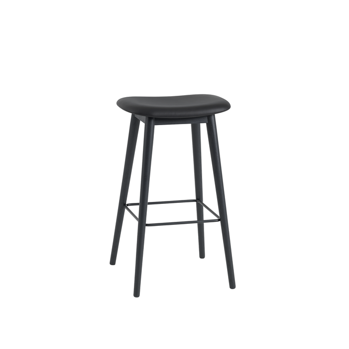 Fiber Barstool 木纖吧台椅 - 皮革包覆 / 橡木椅腳 / 座高 75 cm
