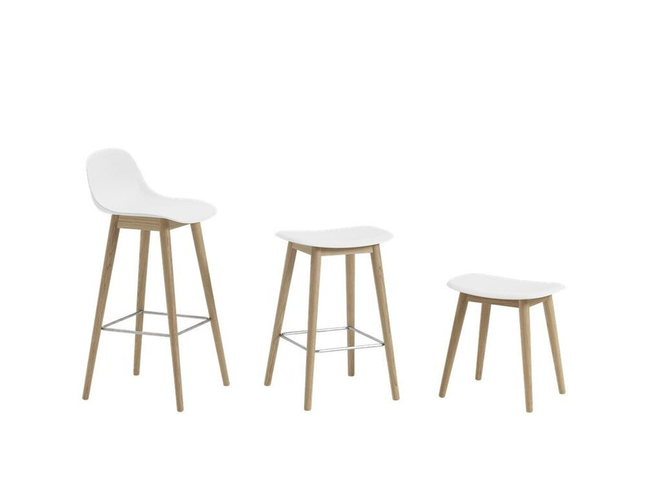 Fiber Barstool 木纖中島椅 背靠款 - 橡木椅腳 / 座高 65cm