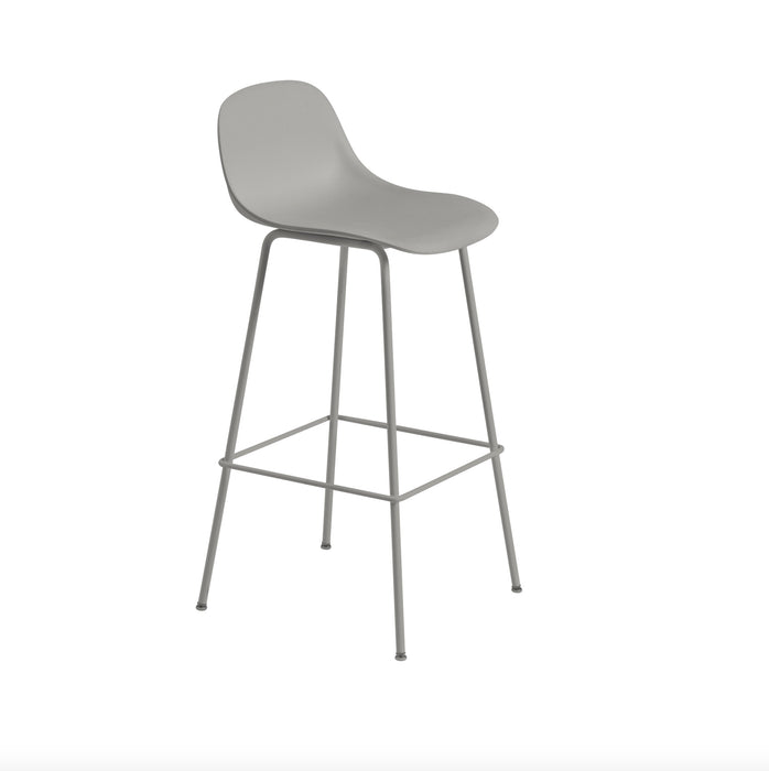 Fiber Barstool 木纖吧台椅 背靠款 - 金屬椅腳 / 座高 75cm