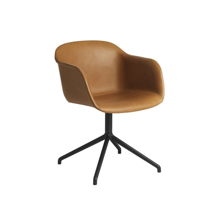 北歐餐椅 Fiber Armchair 木纖系列 - 皮革包覆款