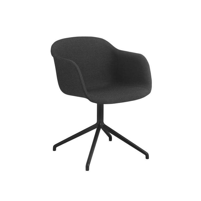 北歐餐椅 Fiber Armchair 木纖系列 - 黑色紡織包覆款
