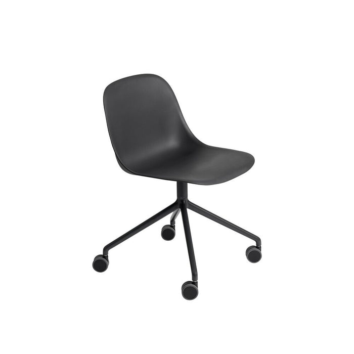 Fiber Side Chair Swivel Base W. Castors 木纖辦公附輪旋轉單椅