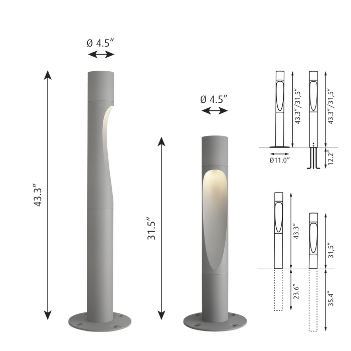 戶外燈推薦：Louis Poulsen Flindt Bollard 戶外柱燈-7