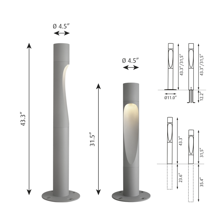戶外燈推薦：Louis Poulsen Flindt Bollard 戶外柱燈-7