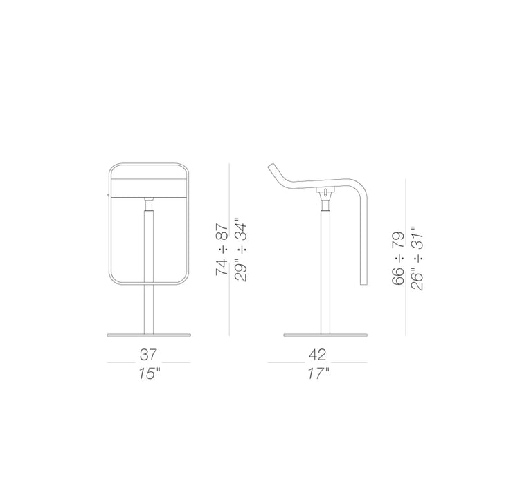 Lem Stool - 升降高腳椅 / 座高 66-79cm Lapalma 居雅堂 JYT Design