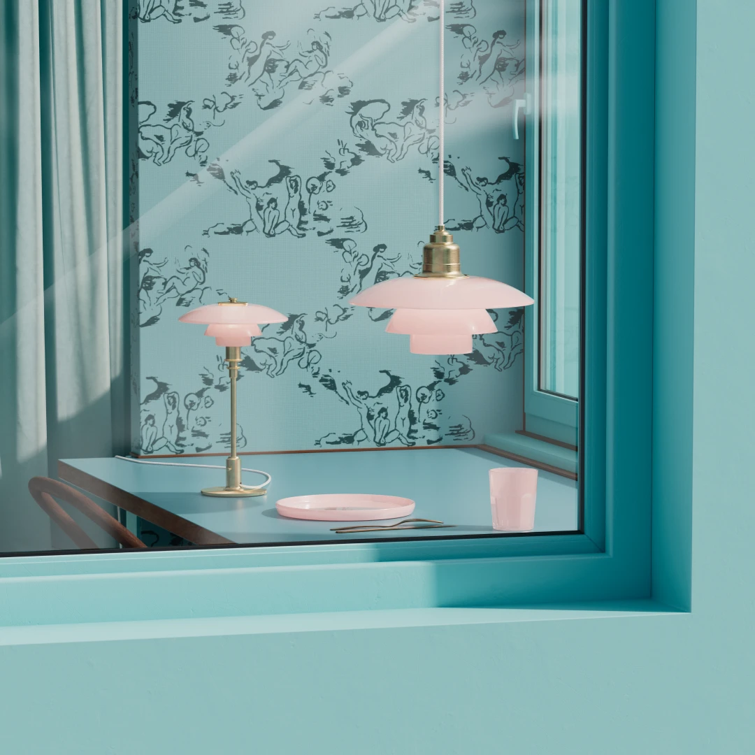 PH 2/1 Pale Rose Table 淡粉玫瑰色黃銅桌燈 | 2022 米蘭展限定款 Louis Poulsen 居雅堂 JYT Design