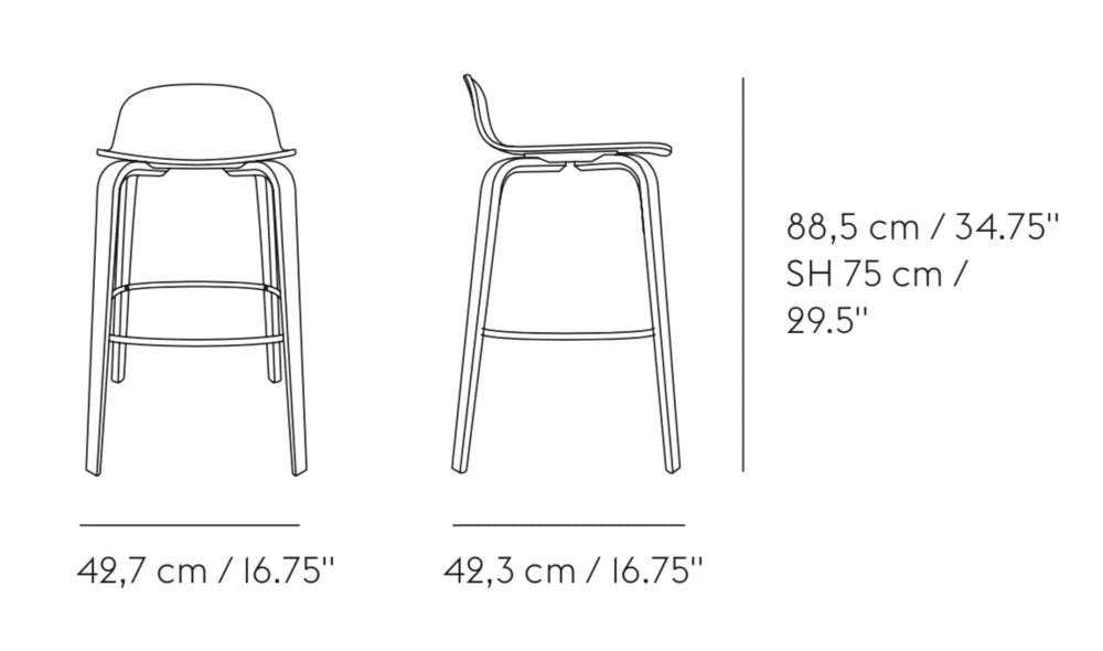 Visu Bar Stool 薇蘇吧台椅 座高 75cm Muuto 居雅堂 JYT Design