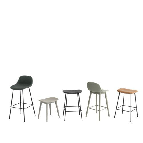 Fiber Barstool 木纖中島椅 - 椅面包覆 / 金屬椅腳 / 座高 65cm